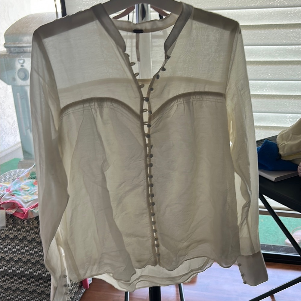 Free People Buttoned Blouse